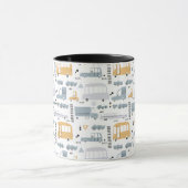 Niedliche Pkw im Straßenmuster Tasse (Zentrum)