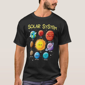 Niedliche Planeten des Sonnensystems Weltraumwisse T-Shirt