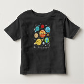 Niedliche Planeten, Kawaii-Planeten, Weltraum, Kos Kleinkind T-shirt (Vorderseite)