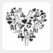 Niedliche Planneraufkleber für IVF Quadratischer Aufkleber (Vorderseite)