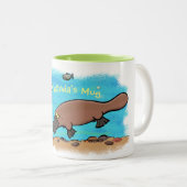 Niedliche Platypus Cartoon Tasse (VorderseiteRechts)