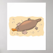 niedliche Platypus im Sand Poster (Vorne)