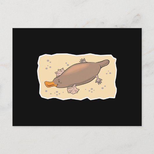 niedliche Platypus im Sand Postkarte (Vorderseite)