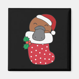 Niedliche Platypus in Weihnachten Strümpfe für Chr Magnet