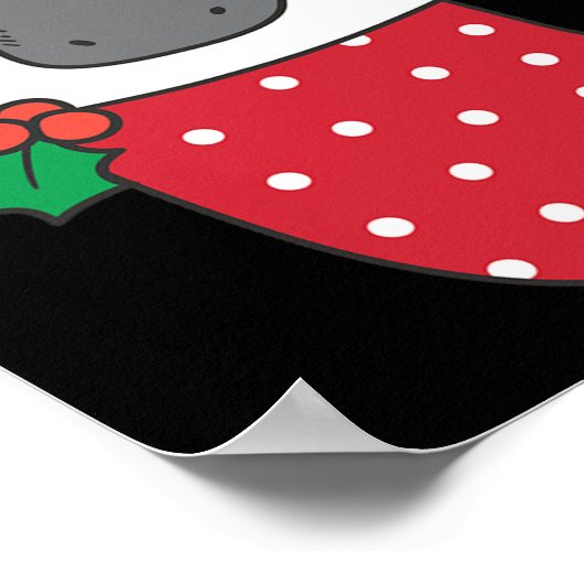 Niedliche Platypus in Weihnachten Strümpfe für Chr Poster (Ecke)