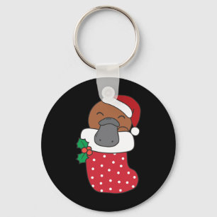 Niedliche Platypus in Weihnachten Strümpfe für Chr Schlüsselanhänger
