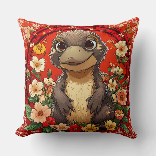 Niedliche Platypus Kissen (Vorderseite)