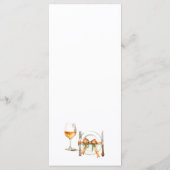 Niedliche Platzierung und Weinkarte Menükarte (Rückseite)