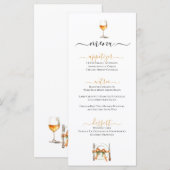 Niedliche Platzierung und Weinkarte Menükarte (Vorne/Hinten)