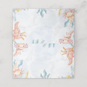 Niedliche Platzkarte Axolotl Girl (Außenseite Aufgefaltet)