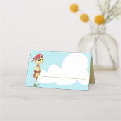 Niedliche Platzkarten zum Thema Piratengeburt (Vorderseite)