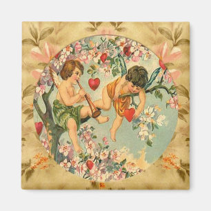 Niedliche Playful Engel-Vintager Magnet