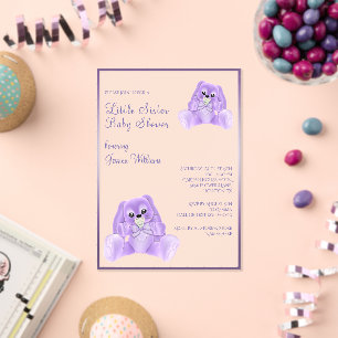 Niedliche Plushies Kleine Schwester Babydusche Acryleinladungen