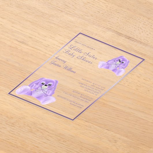 Niedliche Plushies Kleine Schwester Babydusche Acryleinladungen (Ablage )