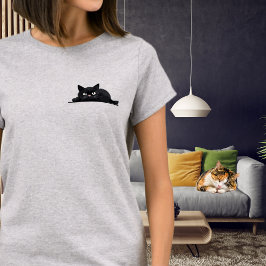 Niedliche Pocket Cat T-Shirt