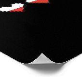 Niedliche Pocket Pixel Red Heart Valentine's Day Poster (Ecke)