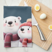 Niedliche Polar Bären-Kneipen mit Carven Geschirrtuch (Viertel Falte)