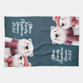 Niedliche Polar Bären-Kneipen mit Carven Geschirrtuch (Horizontal)