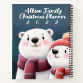 Niedliche Polar Bären-Kneipen mit Carven Notizblock (Rückseite)