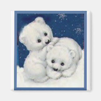 Niedliche Polar-Bären-Kubs Magnet