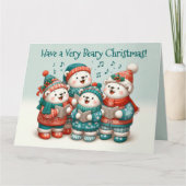 Niedliche Polar Bären Sing haben eine sehr schöne Karte (Vorderseite)