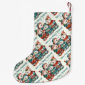 Niedliche Polar Bären Sing haben eine sehr schöne  Kleiner Weihnachtsstrumpf (Rückseite)