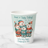 Niedliche Polar Bären Sing haben eine sehr schöne  Pappbecher (Vorderseite)