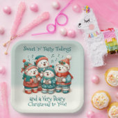 Niedliche Polar Bären Sing haben eine sehr schöne  Pappteller (Party)