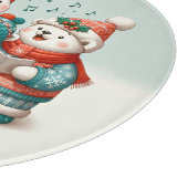 Niedliche Polar Bären Sing haben eine sehr schöne  Schneidebrett (Ecke)