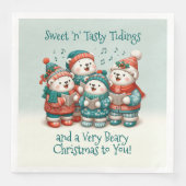 Niedliche Polar Bären Sing haben eine sehr schöne  Serviette (Vorderseite)