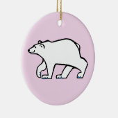 Niedliche POLAR-BÄREN - Wildtiere - arktisch-rosa Keramik Ornament (Rechts)