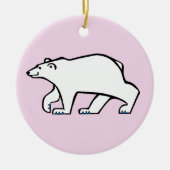 Niedliche POLAR-BÄREN - Wildtiere - arktisch-rosa Keramik Ornament (Vorne)