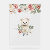 Niedliche Polar Bärendusche Willkommen Acrylschild (Vorderseite)