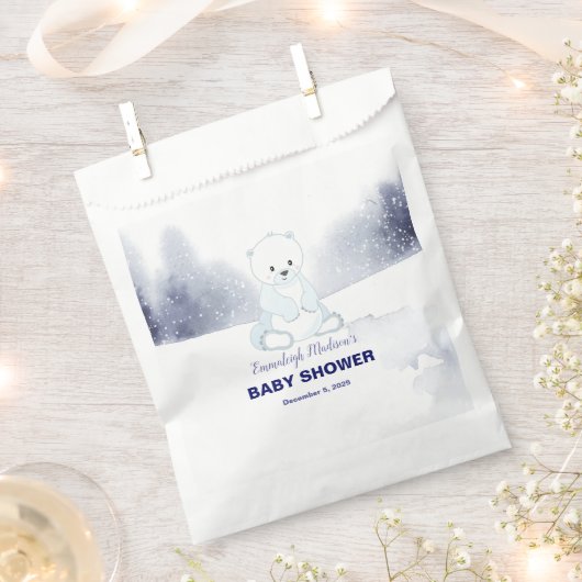 Niedliche Polar Bear Baby Dusche Geschenktütchen (Ausgeschnitten)
