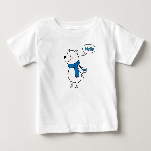 Niedliche Polar Bear Baby Dusche mit Liebe- süß Baby T-shirt (Vorderseite)
