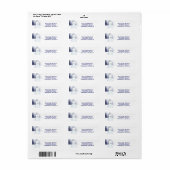 Niedliche Polar Bear Baby Dusche Rücksendeadresse (Vorne)