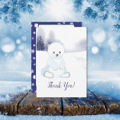 Niedliche Polar Bear Baby Dusche Vielen Dank Dankeskarte