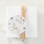 Niedliche Polar Bear Winter Baby Dusche Geschenkanhänger (Beispiel)