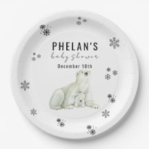 Niedliche Polar Bear Winter Baby Dusche