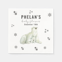 Niedliche Polar Bear Winter Baby Dusche