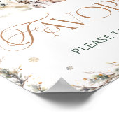 Niedliche Polar Bear Winter Baby Shower Favoriten Poster (Ecke)