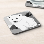 Niedliche Polarbär-Kunstgeschenke und -zubehör Getränkeuntersetzer (Linke Seite)