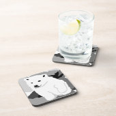 Niedliche Polarbär-Kunstgeschenke und -zubehör Getränkeuntersetzer (Rechte Seite)