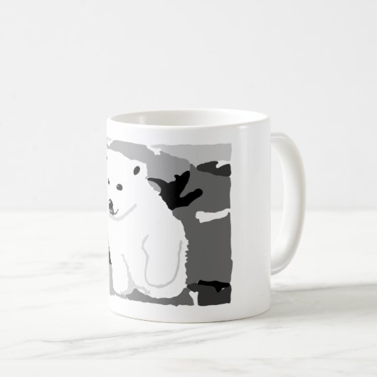 Niedliche Polarbär-Kunstgeschenke und -zubehör Kaffeetasse (VorderseiteRechts)