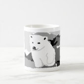Niedliche Polarbär-Kunstgeschenke und -zubehör Kaffeetasse (Mittel)