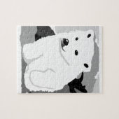Niedliche Polarbär-Kunstgeschenke und -zubehör Puzzle (Horizontal)