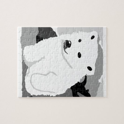 Niedliche Polarbär-Kunstgeschenke und -zubehör Puzzle (Horizontal)