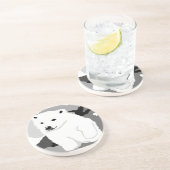 Niedliche Polarbär-Kunstgeschenke und -zubehör Sandstein Untersetzer (Seite)