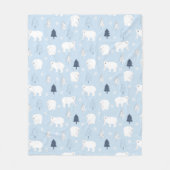 Niedliche Polarbären Fleecedecke (Vorderseite)