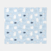 Niedliche Polarbären Fleecedecke (Vorderseite (Horizontal))